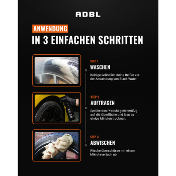 Preview: ADBL Black Water Gummipflege mit Canyon Trigger 500ml