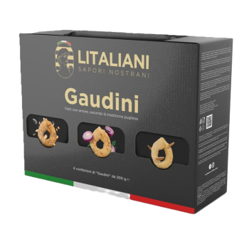 Box Gaudini 6 Packungen Taralli 1200 g I Inhalt: 6 Packungen a 200 g