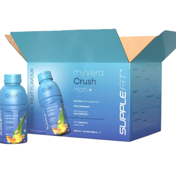 Myvera Crush Man+ Nahrungsergänzungsmittel in Einzelflaschen à 285 ml (12er Pack) I Inhalt: 3420 ML