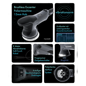 Preview: chemicalworkz DA15 Pro Brushless Exzenter Poliermaschine