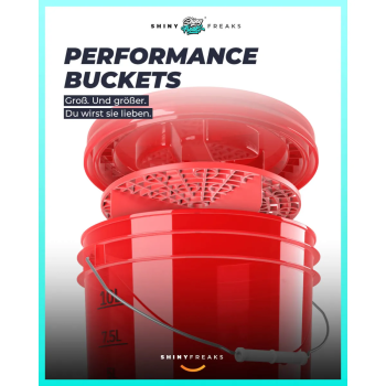 Preview: chemicalworkz Performance Buckets Wascheimer 3,5GAL Rot Transparent