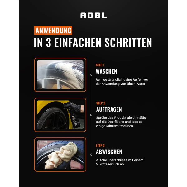 ADBL Black Water Gummipflege mit Canyon Trigger 500ml