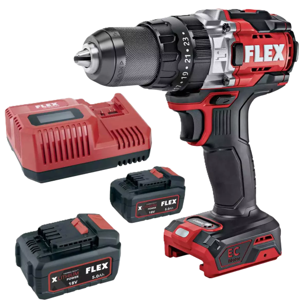 FLEX PD 2G 18.0-EC C Akku Schlagbohrschrauber + P-Set 55 R