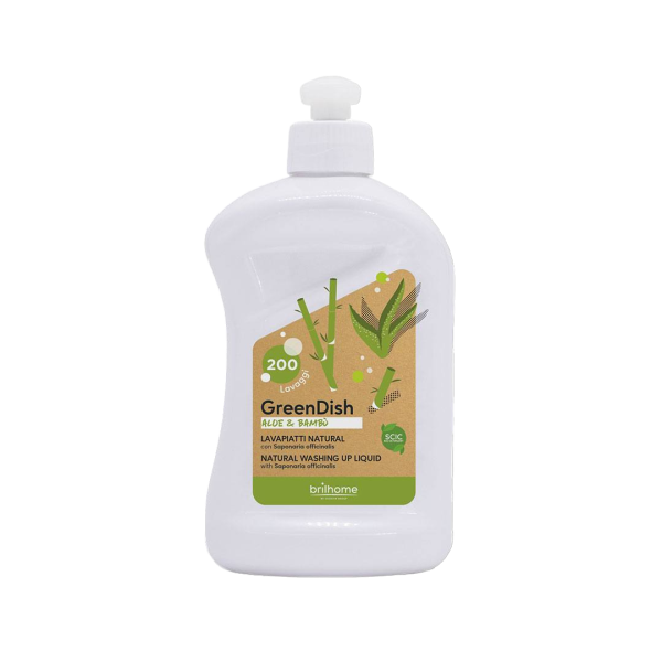 Greendish ,,Aloe Vera & Bambus" (Mit echten Seifenkraut) I Inhalt: 500 ML