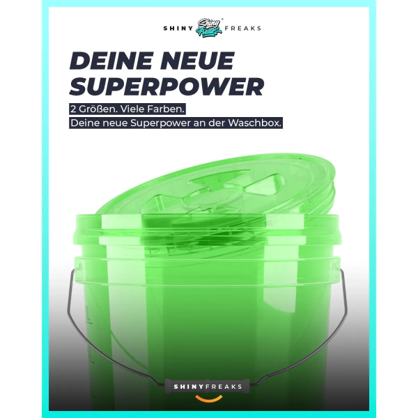 chemicalworkz Performance Buckets Wascheimer 3,5GAL Grün Transparent