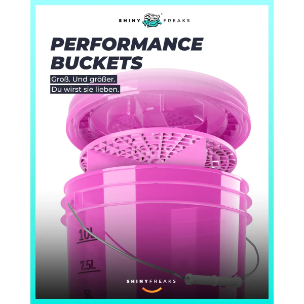 chemicalworkz Performance Buckets Wascheimer 3,5GAL Lila Transparent