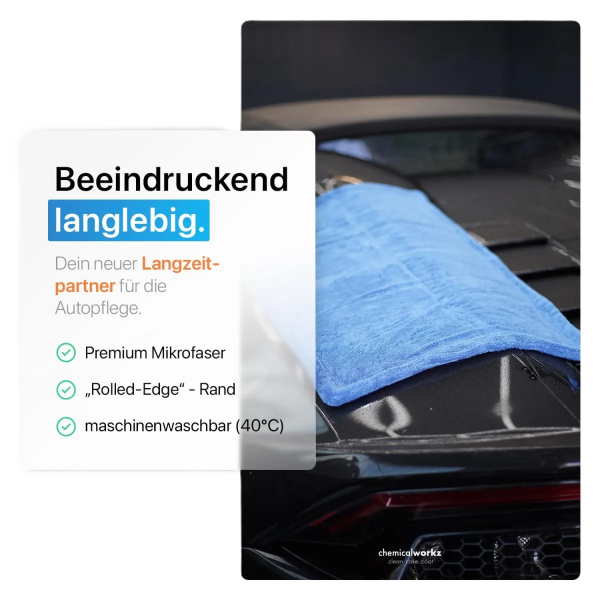 chemicalworkz Shark Twisted Loop Towel 1400GSM Blau Trockentuch 40x40cm