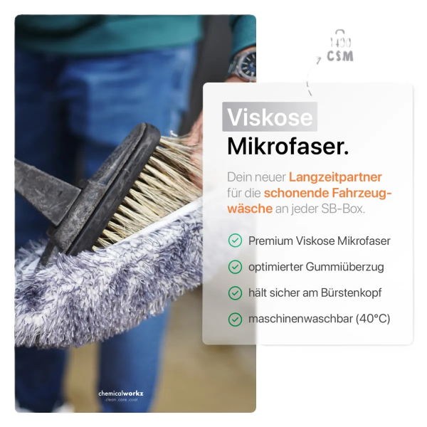 chemicalworkz Wash Brush Cover V2 1400GSM Grau 17×25cm