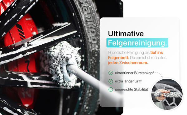 chemicalworkz Flat Wheel Brush Small Mikrofaser Felgenbürste